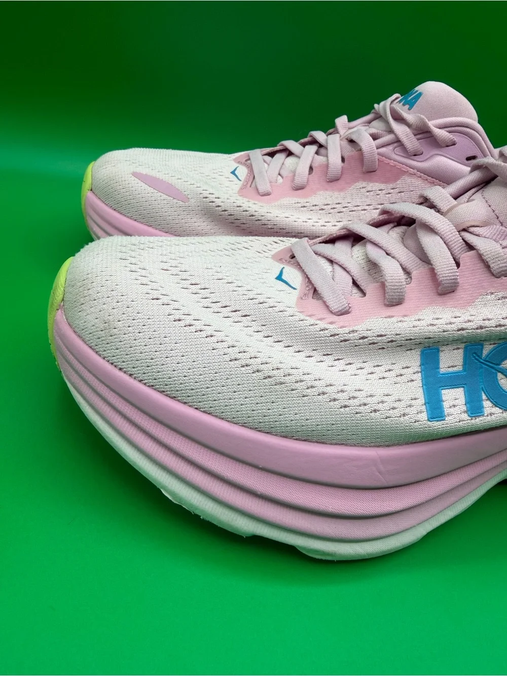 Hoka One One Bondi 8 Women’s Pink Athletic Running Shoes Sneakers FE1224G SZ 9